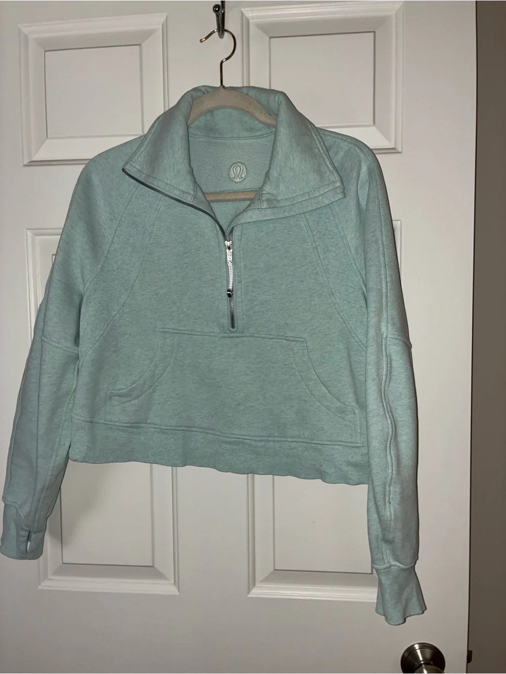 Lululemon Scuba Oversized sweatshirt Funnel Neck Delicate Mint Sz XS/S